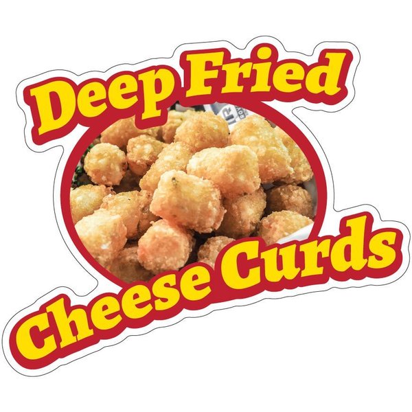 Signmission Fried Cheese Curds Concession Stand Food Truck Sticker, 8" x 4.5", D-DC-8 Fried Cheese Curds D-DC-8 Deep Fried Cheese Curds19